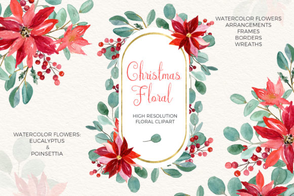 Designing with Christmas Eucalyptus and Poinsettia Watercolor Clipart: A Complete Guide to Festive Digital Assets