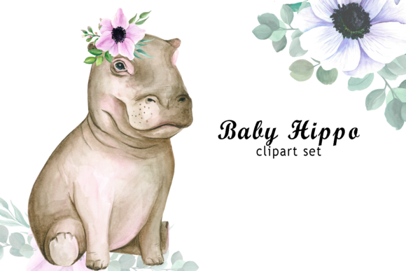 Designing with Watercolor Baby Hippo Clipart: A Guide to Floral Illustrations and Creative Applications