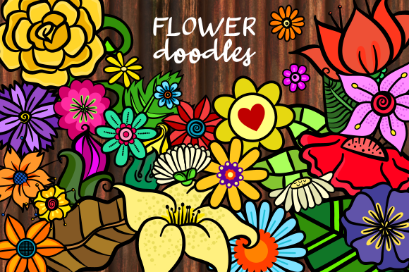 Doodle Flower Decorative Design Elements Guide