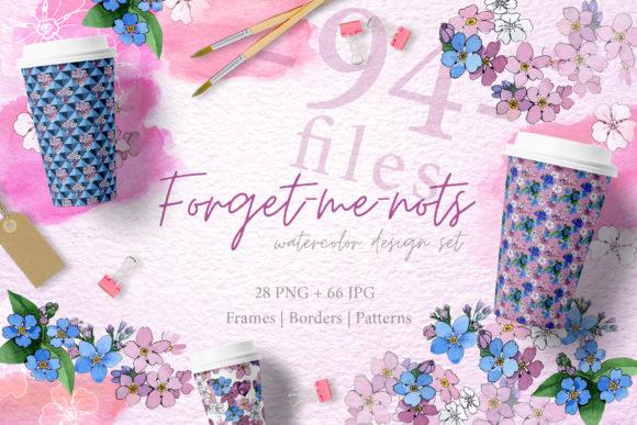 Forget-Me-Nots Flowers Watercolor Set: Creative Uses