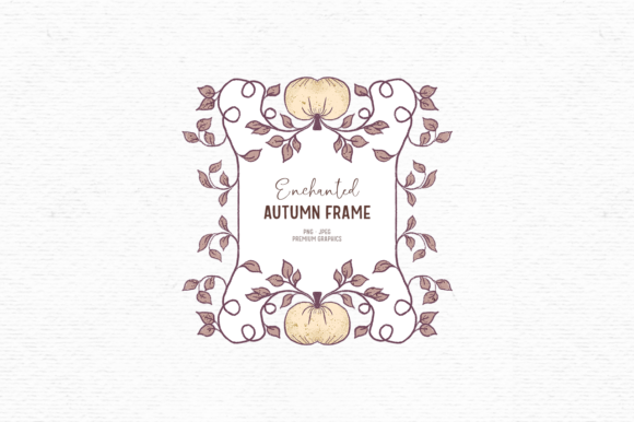 Hand-Drawn Fall Clipart Frame for Boho Designs