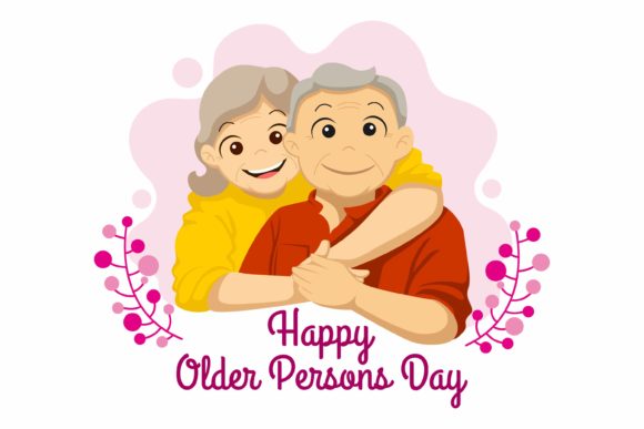 Happy Older Persons Day Illustration: Visualizing Connection and Respect