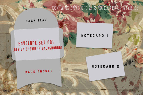 Printable Envelope and Note Cards Set 1 Guide