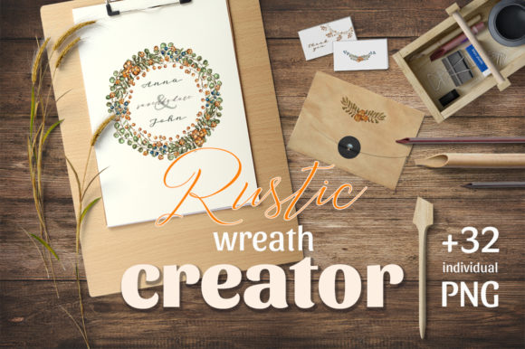 Rustic Wreath Creator: Hand-Painted Floral Design Kit