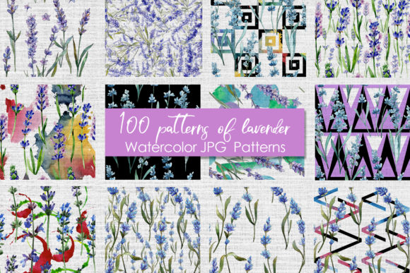 Unlocking Creative Potential with the 100 Patterns of Lavender Flower Watercolor Set