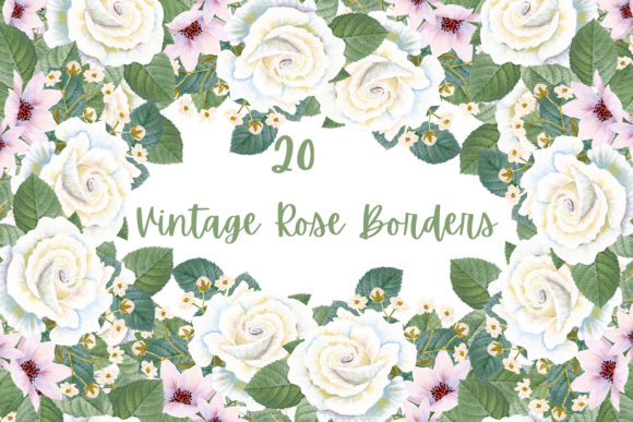 Vintage Rose Borders for Modern Design